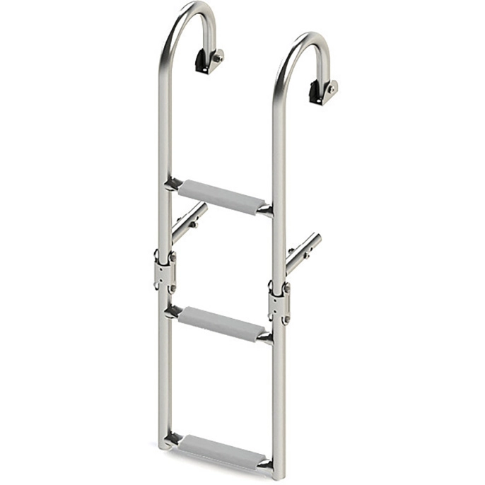 Трап складной с горизонтальным креплением 3 серых ступени 220 мм (040175GT)